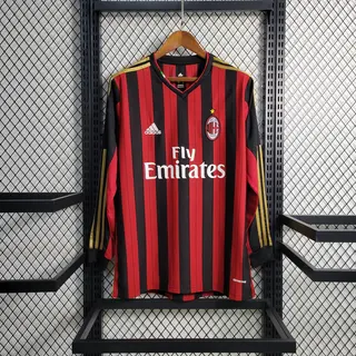 AC Milan 1º Uniforme Versão Torcedor · Manga Longa · 13/14 · Masculino