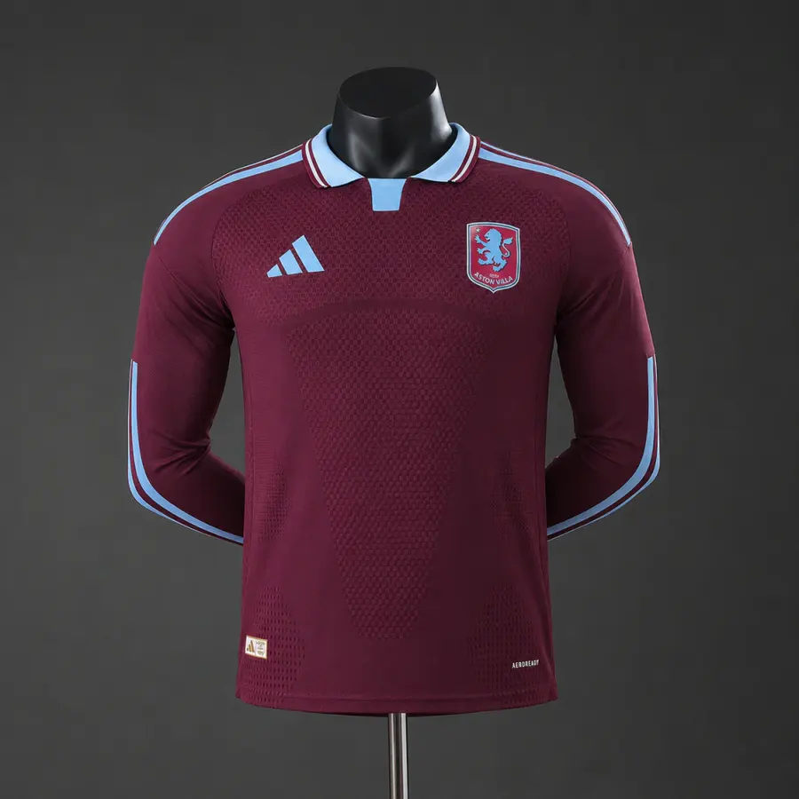 Aston Villa 1º Uniforme Versão Jogador · Manga Longa · 26/27 · Masculino
