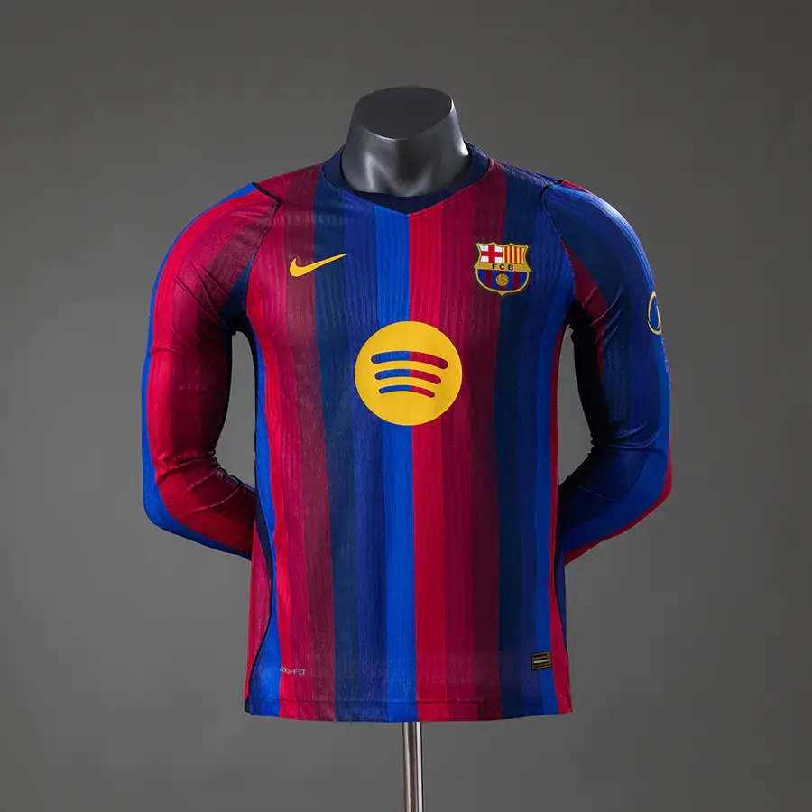 FC Barcelona 1º Uniforme Versão Jogador · Manga Longa · 26/27 · Masculino