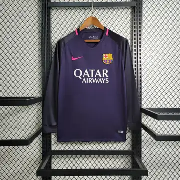 FC Barcelona Retrô 16-17 · 2º Uniforme · Manga Longa · Masculino