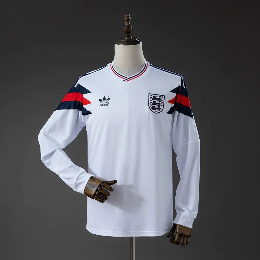 Inglaterra Retrô 1990 · Manga Longa · Masculino