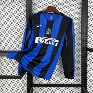 Inter de Milão Retrô 04-05 · Manga Longa · Masculino