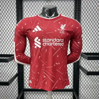 Liverpool 1º Uniforme Versão Jogador · Manga Longa · 26/27 · Masculino
