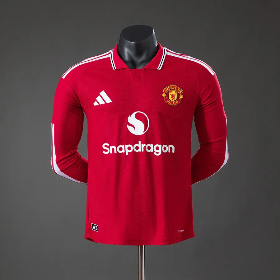 Manchester United 1º Uniforme Versão Jogador · Manga Longa · 26/27 · Masculino