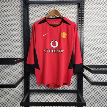 Manchester United Retrô 02-04 · Manga Longa · Masculino