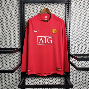 Manchester United Retrô 07-08 · Manga Longa · Masculino