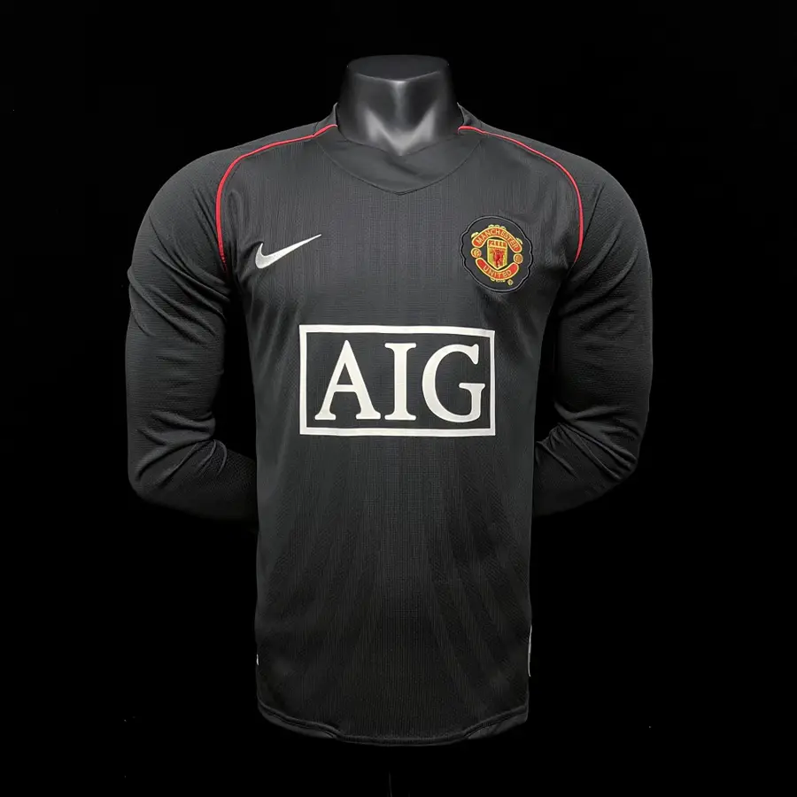 Manchester United Retrô 07-08 · 2º Uniforme · Manga Longa · Masculino