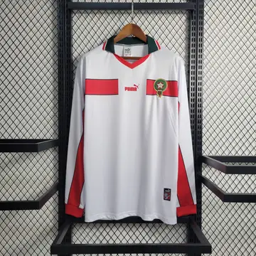 Marrocos Retrô 1998 · 2º Uniforme · Manga Longa · Masculino