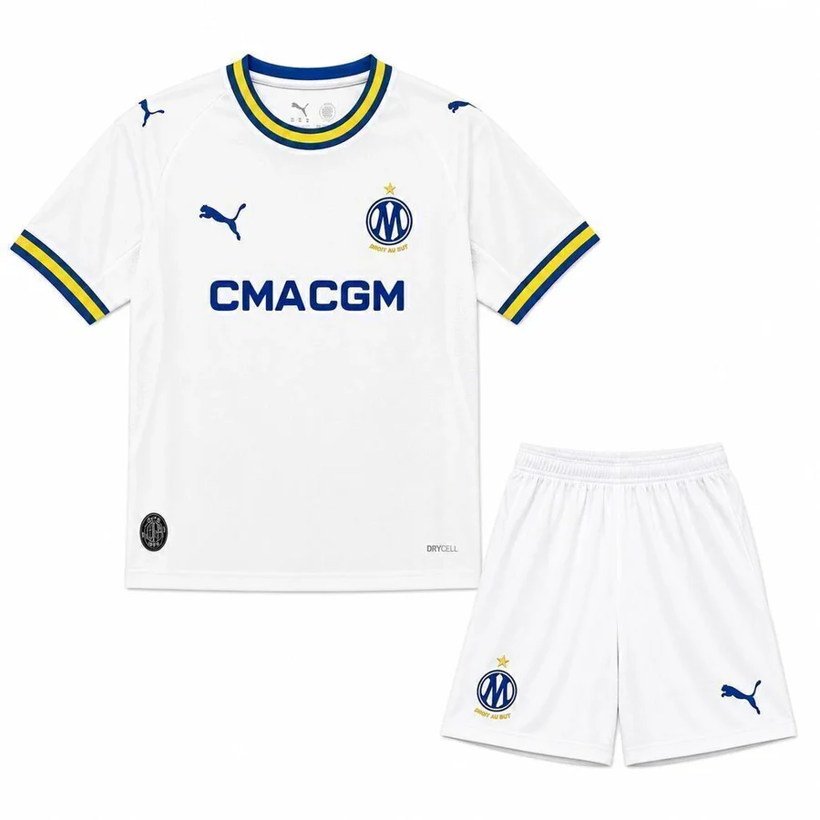 Olympique de Marselha 1º Uniforme Kit Infantil · 26/27 · Infantil