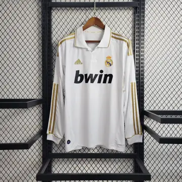 Real Madrid 1º Uniforme Versão Torcedor · Manga Longa · 11/12 · Masculino