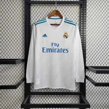 Real Madrid 1º Uniforme Versão Torcedor · Manga Longa · 17/18 · Masculino