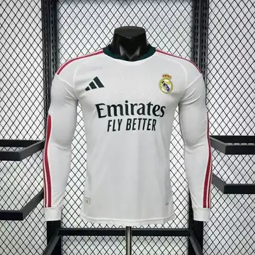 Real Madrid 1º Uniforme Versão Jogador · Manga Longa · 26/27 · Masculino
