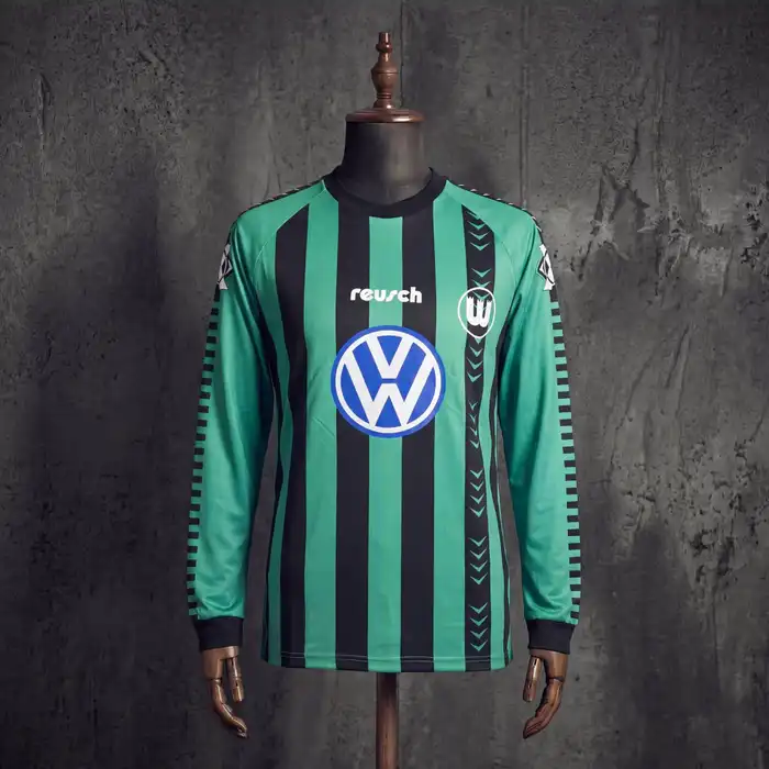 VfL Wolfsburg Retrô 94-95 · 2º Uniforme · Manga Longa · Masculino