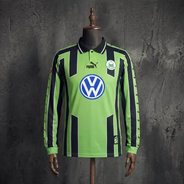 VfL Wolfsburg Retrô 99-00 · 2º Uniforme · Manga Longa · Masculino